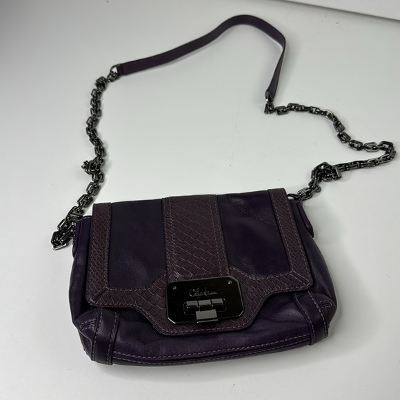 Cole Haan Leather Purple Crossbody Purse - Picture 3 of 8